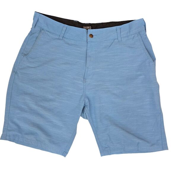 Trunks Mens Light Blue 4 Pocket Multifunctional Shorts 36 - Picture 1 of 7